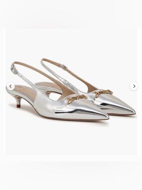 133. Sam Edelman $140 Farrah Kitten Heel Pointed Toe Slingback Pumps